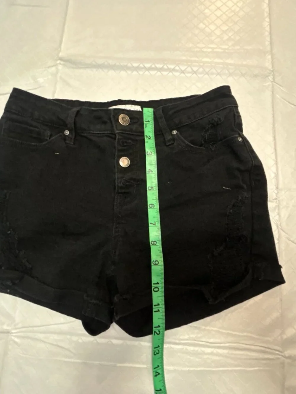 Black Daisy Black Denim Jean Shorts High Rise‎ Women’s